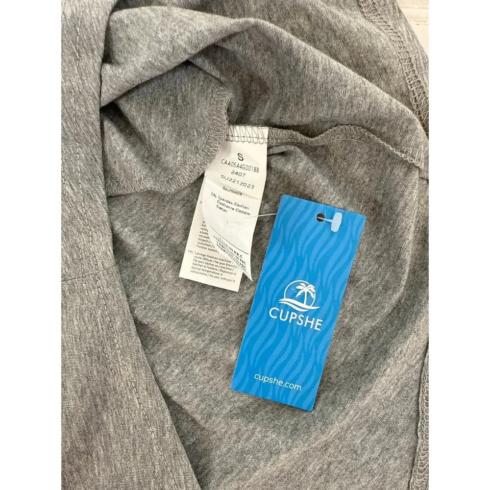 NWT Cupshe Bech Cover Up Bundle Heathered Knit Hooded Mini Dress BUNDLE Size S